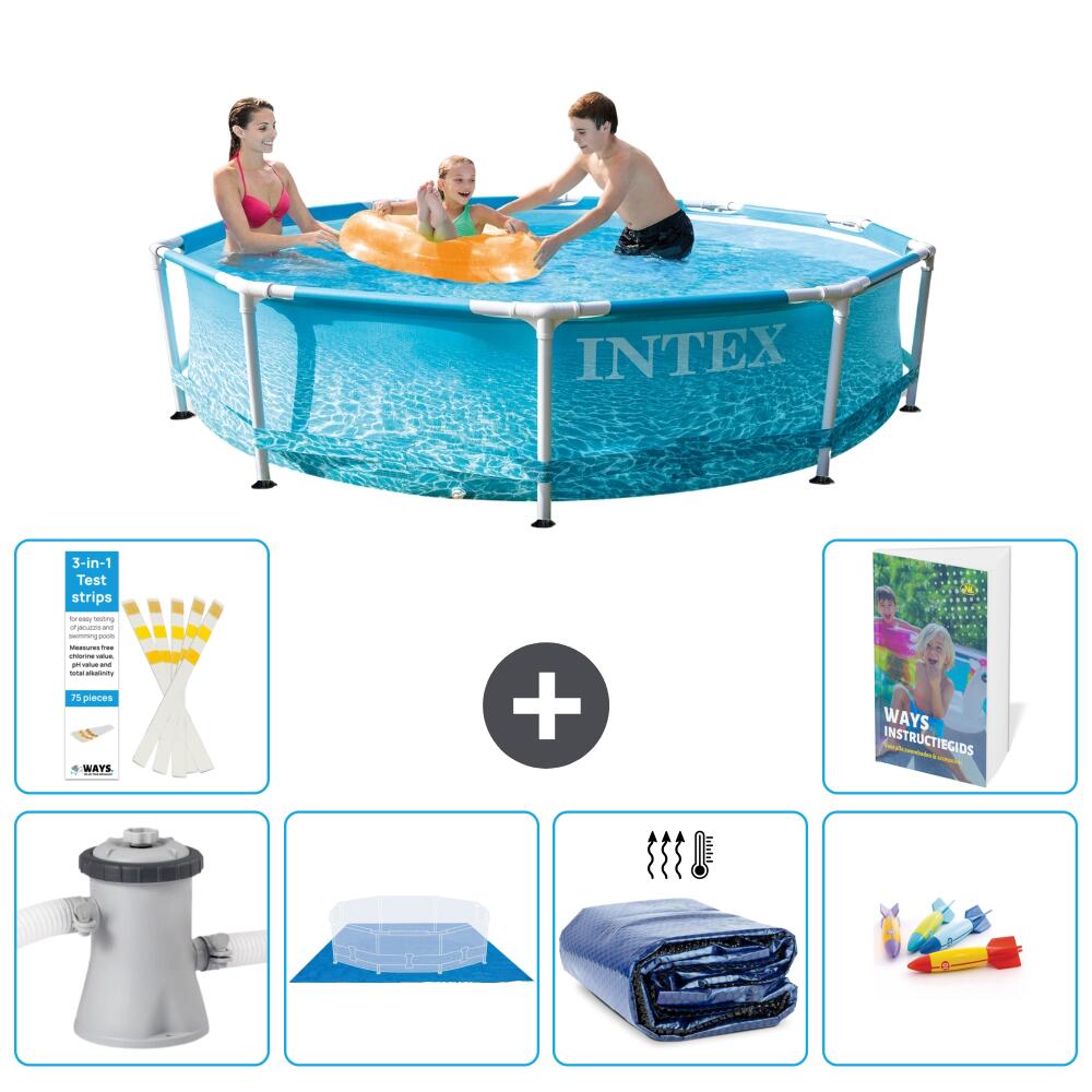 INTEX Basen ze stelażem Okrągły - 305x76 cm - 7-częściowy S220