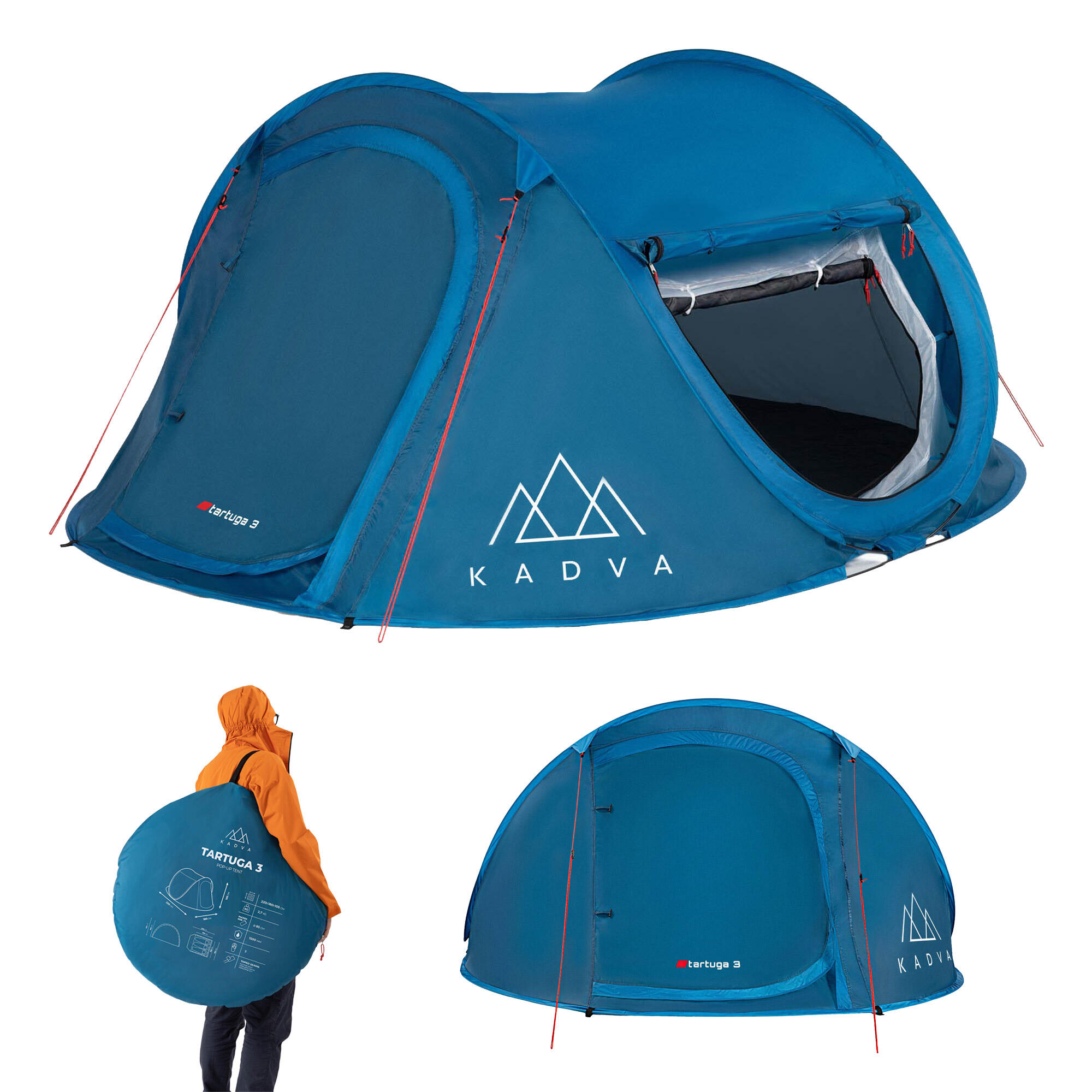 Namiot kempingowy 3-osobowy KADVA Tartuga 3