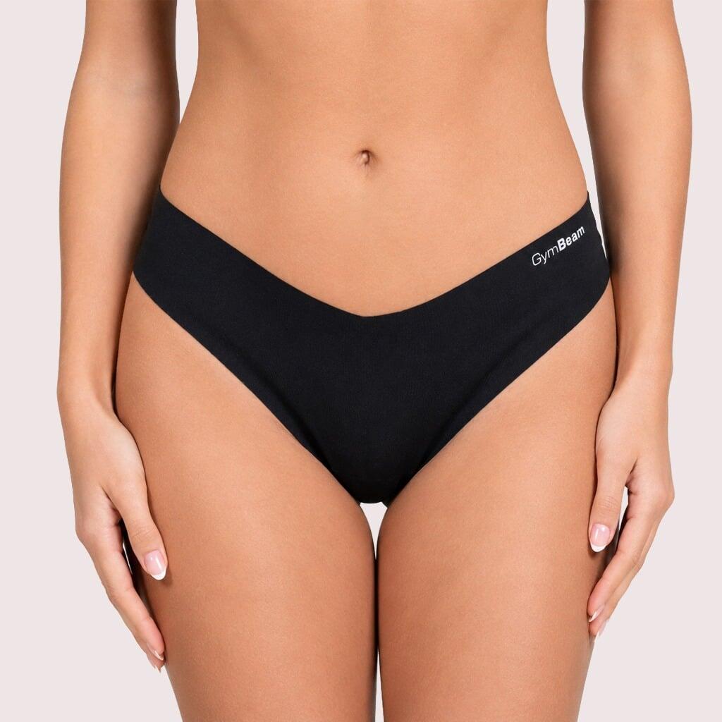 Figi damskie bezszwowe czarne Comfy