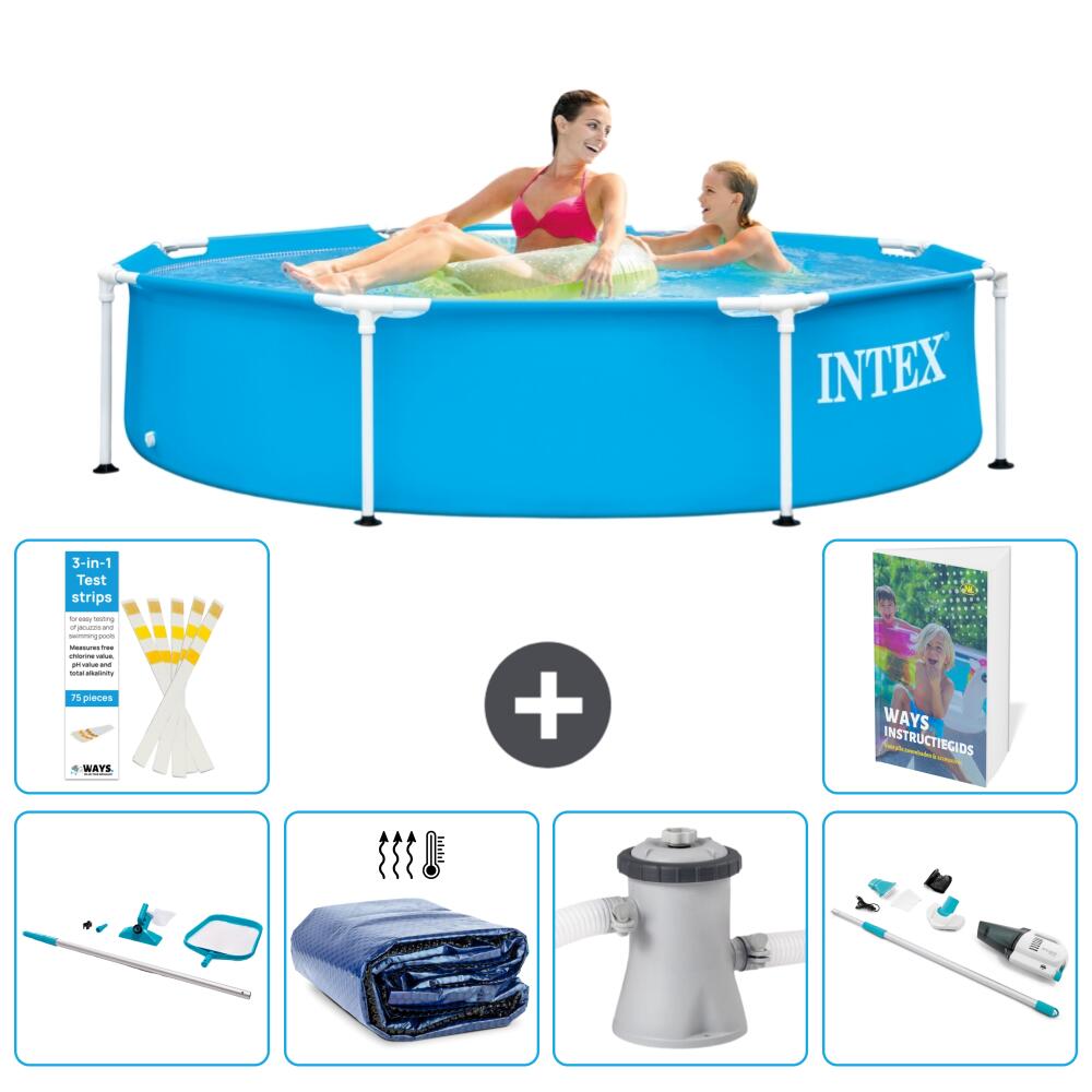 INTEX Basen ze stelażem Okrągły - 244x51 cm - 7-częściowy S149