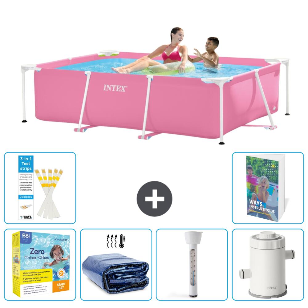 INTEX Basen ze stelażem Prostokątny - 220x150x60 cm - 7-częściowy S10