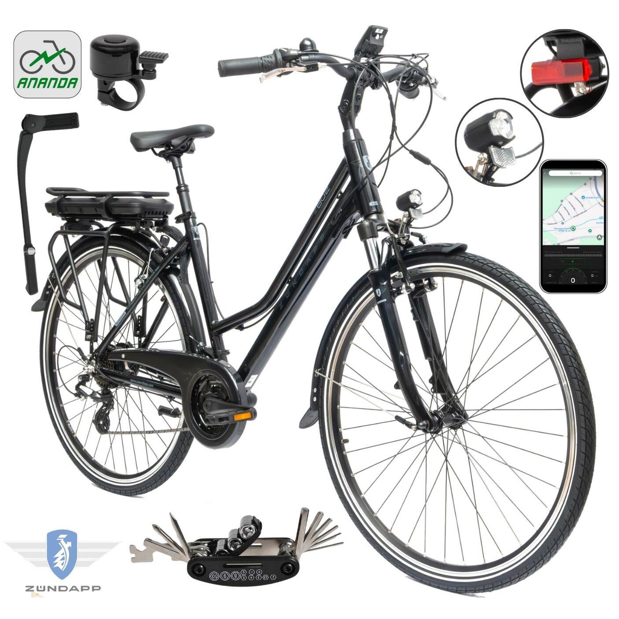 Rower Elektryczny Damski Trekkingowy 28 SHIMANO Aplikacja 2025 LCD 250 W