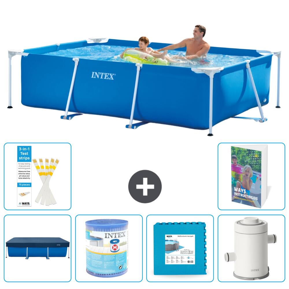INTEX Basen ze stelażem Prostokątny - 260x160x65 cm - 7-częściowy S80