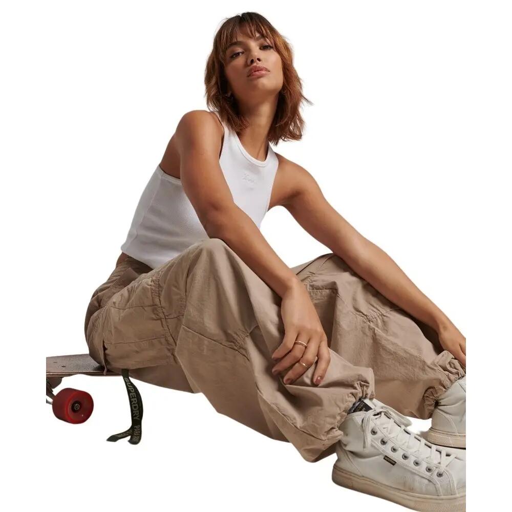 Damskie spodnie spadochronowe typu baggy Superdry