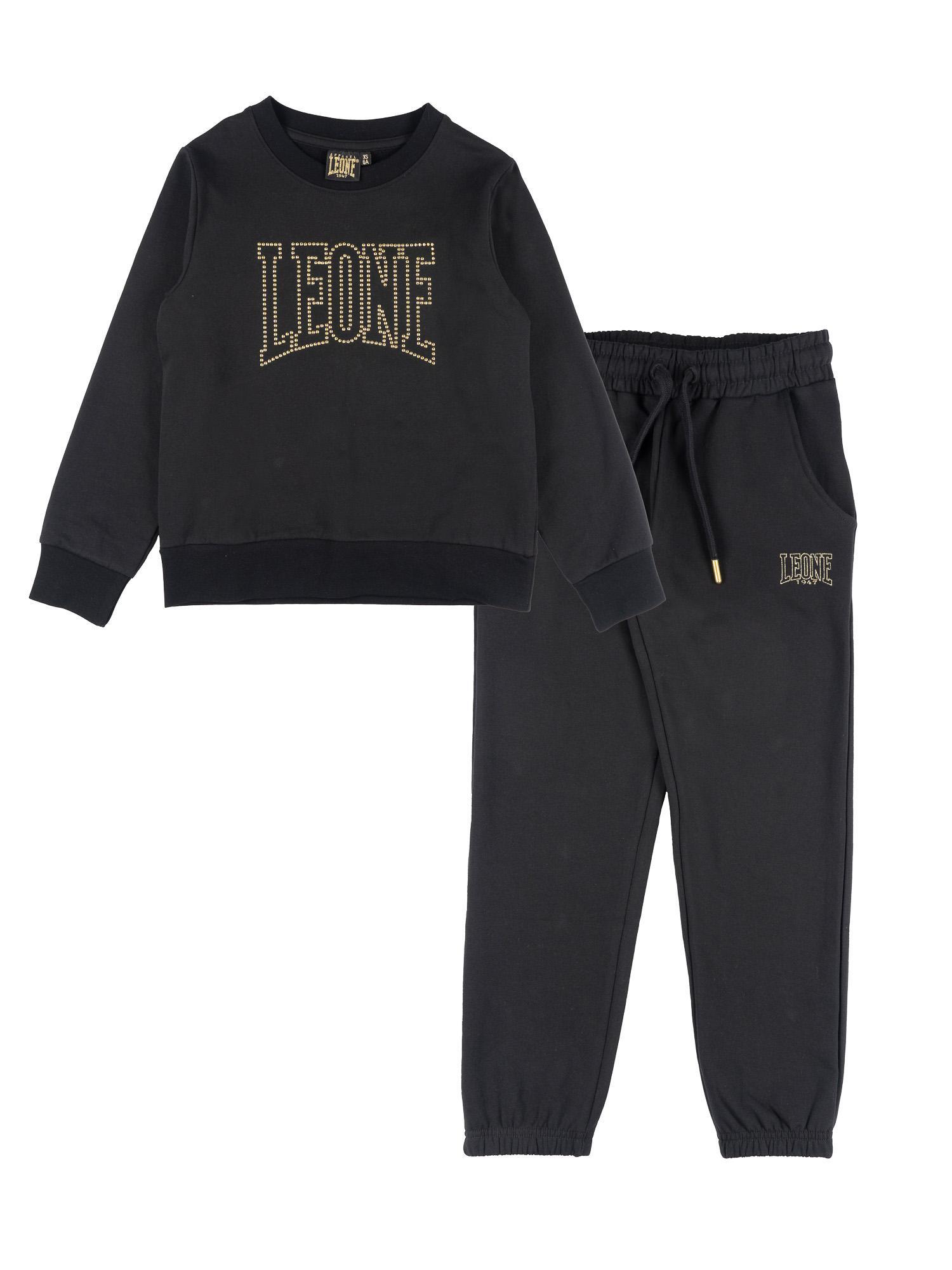 Leone 1947 Złoty dziewczęcy zimowy dres z okrągłym dekoltem