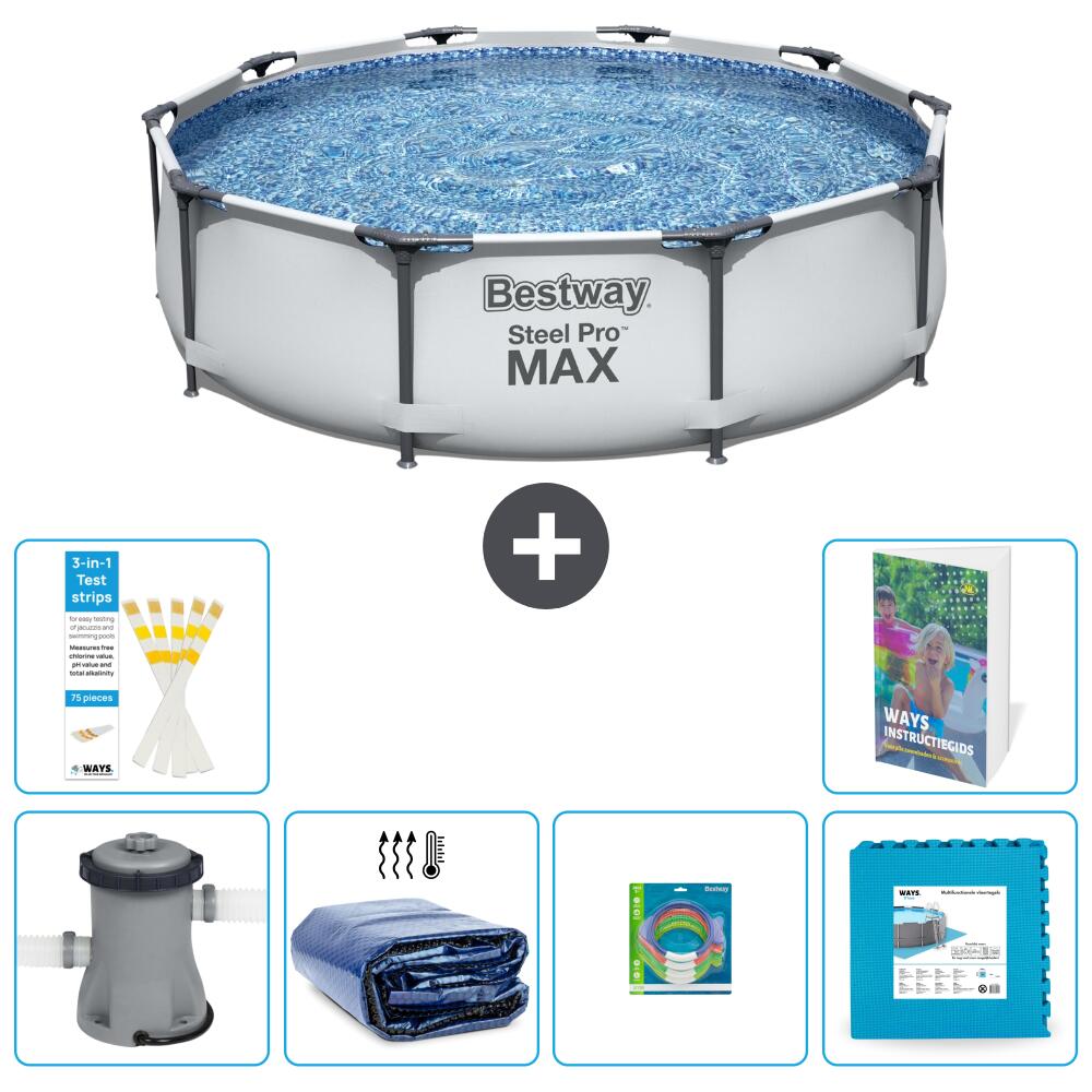 BESTWAY Basen Steel Pro MAX Okrągły - 305x76 cm - 7-częściowy S229