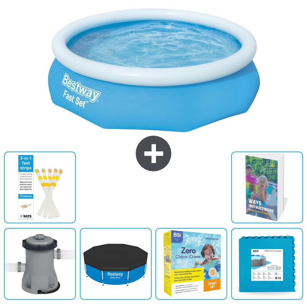 BESTWAY Basen Fast Set Okrągły - 305x76 cm - 7-częściowy S276