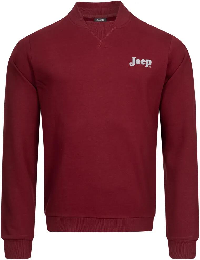 Męska bluza z kapturem Jeep Bomber Neck w kolorze czerwonym