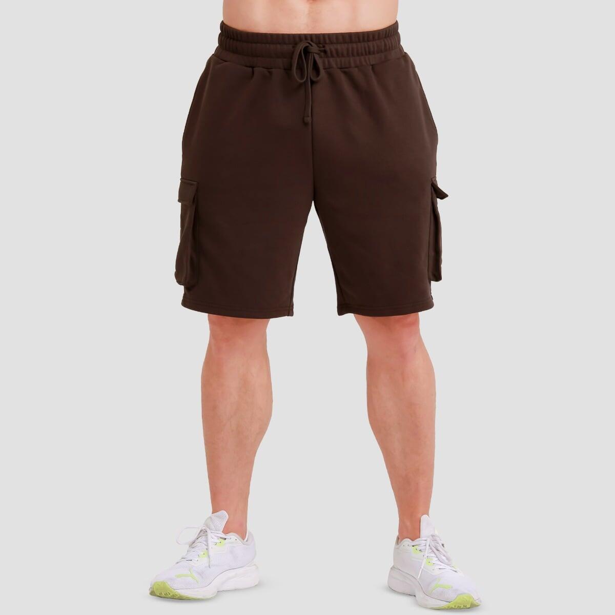 Szorty męskie fitness cargo regular Utility Brown
