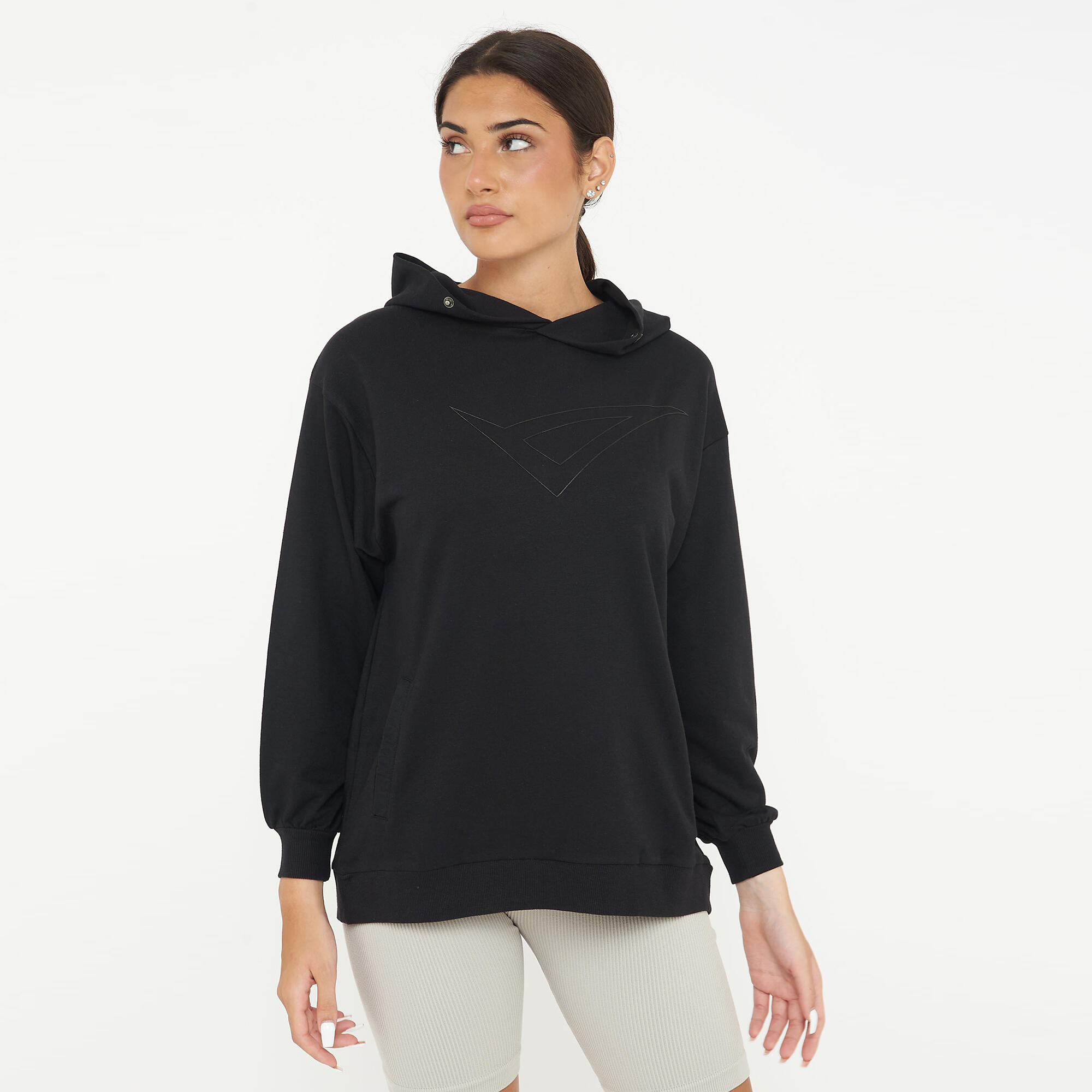 Unisex bluza z kapturem F LOOSY czarna