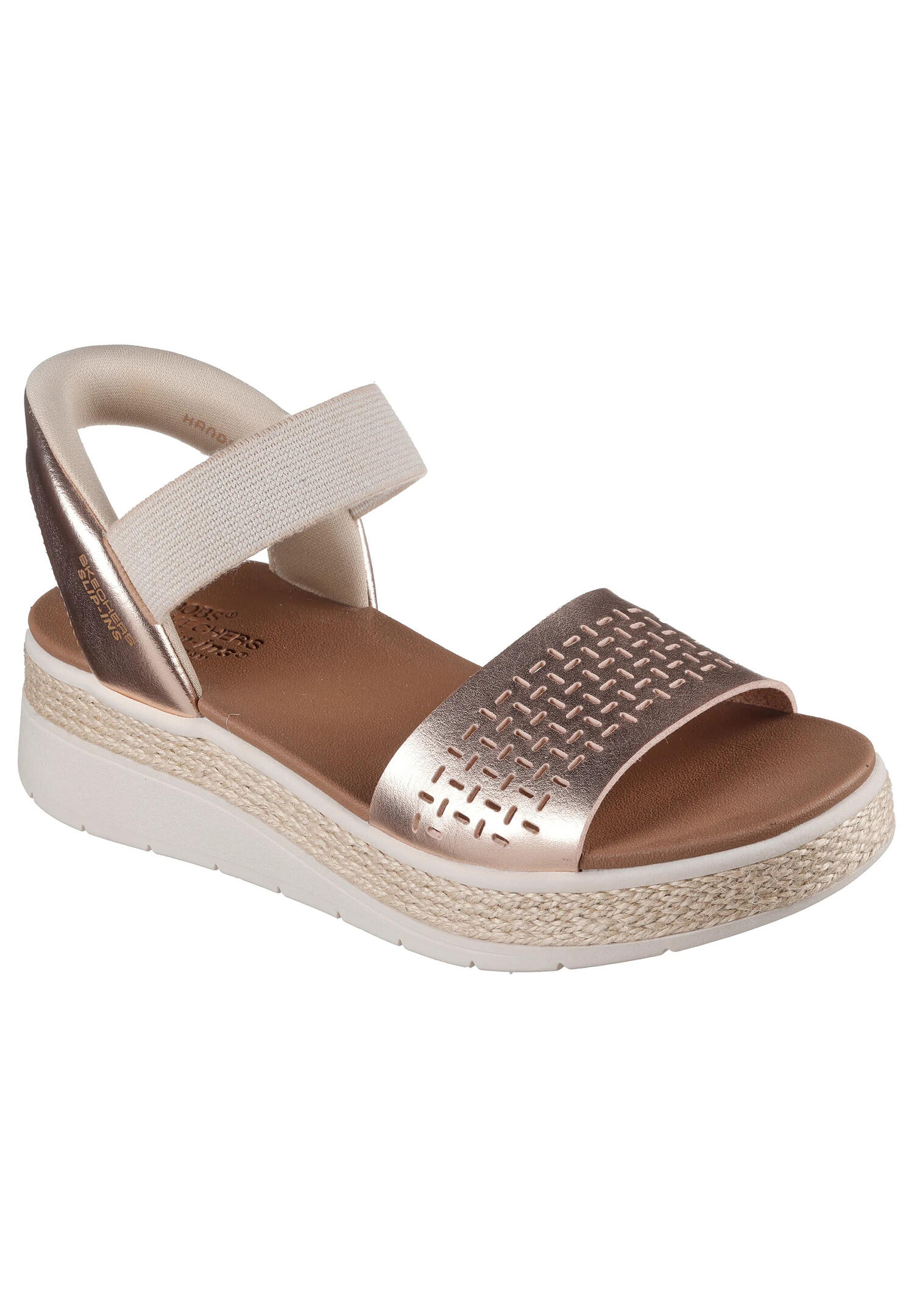 Sandały SKECHERS BOBS SUN RAY STEP ASIDE Brąz