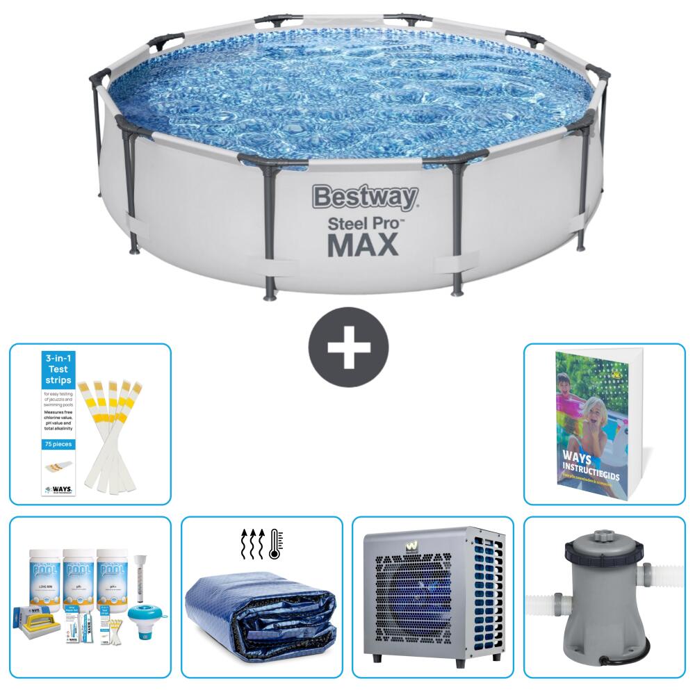BESTWAY Basen Steel Pro MAX Okrągły - 305x76 cm - 7-częściowy S128