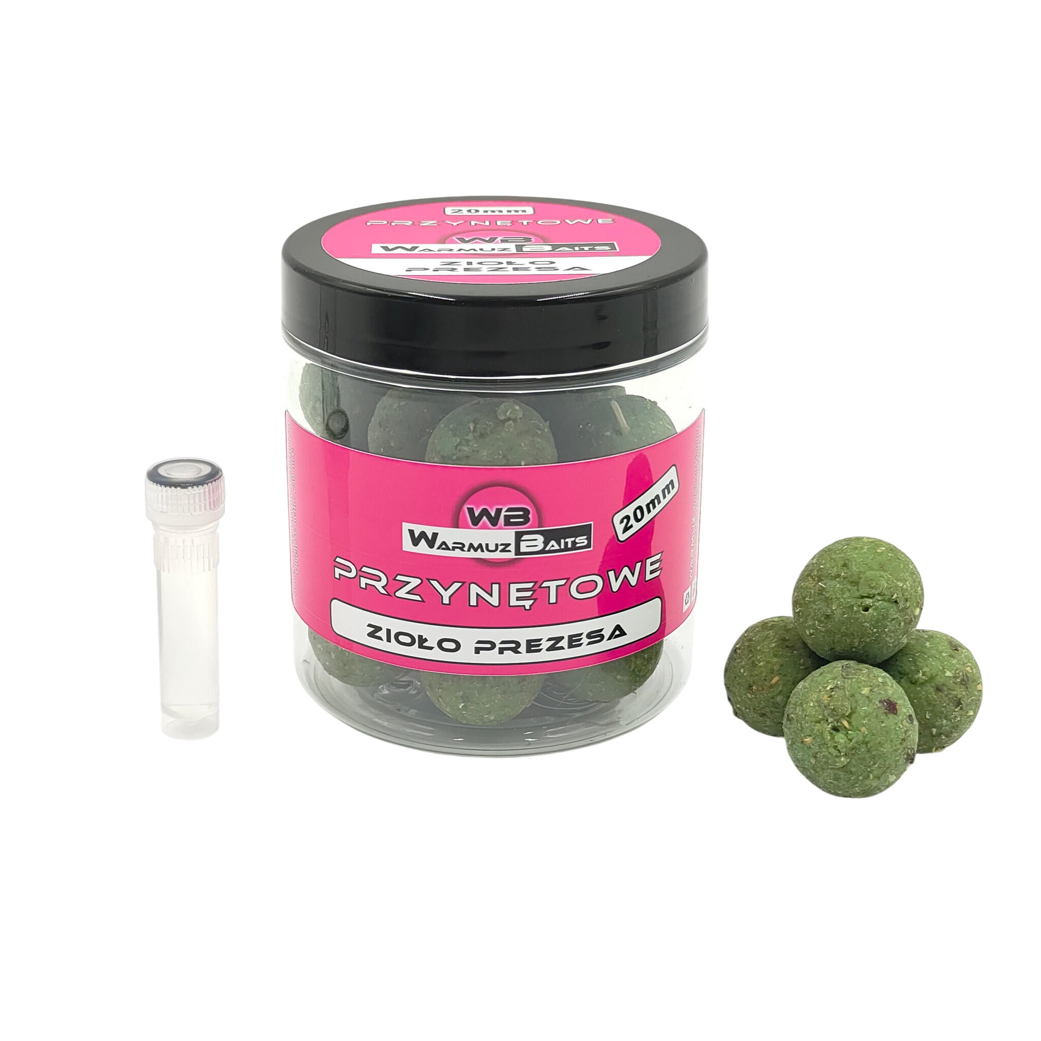 Kulki przynętowe 20mm + dopalacz Warmuz Baits 250ml ZIOŁO PREZESA