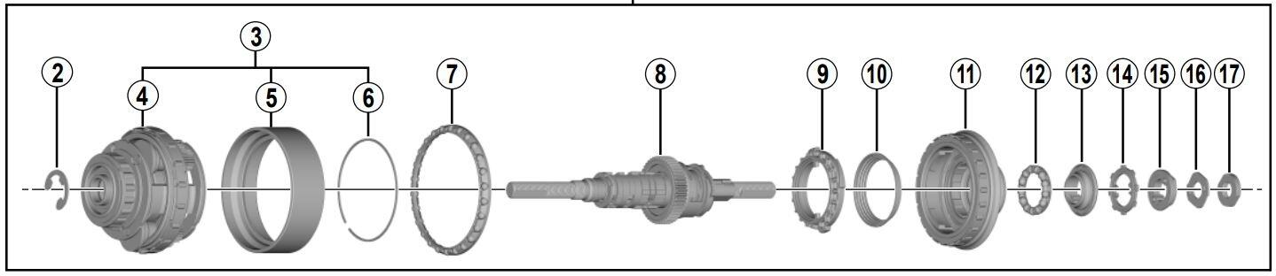 Mechanizm wewnętrzny Shimano SG-C6001-8R8V