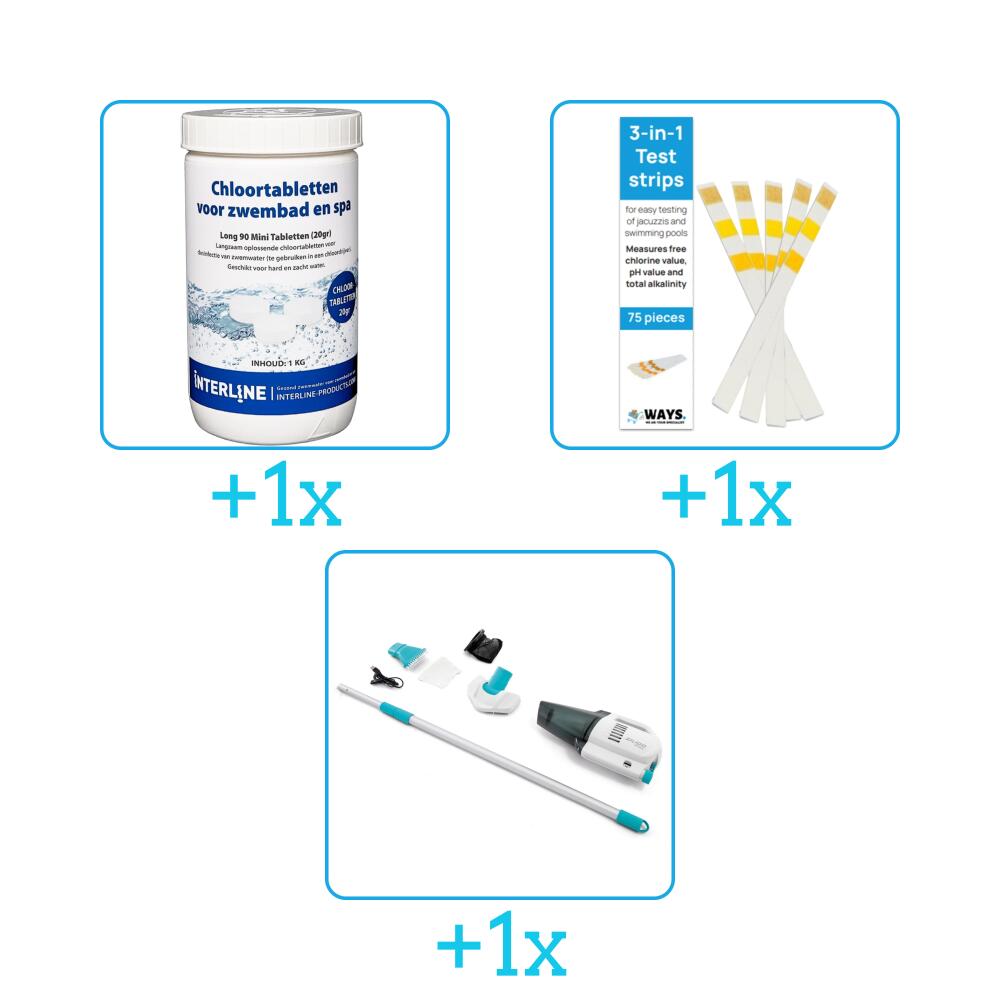 Zestaw do konserwacji basenu – Utrzymanie basenu – 3 elementy -CB190