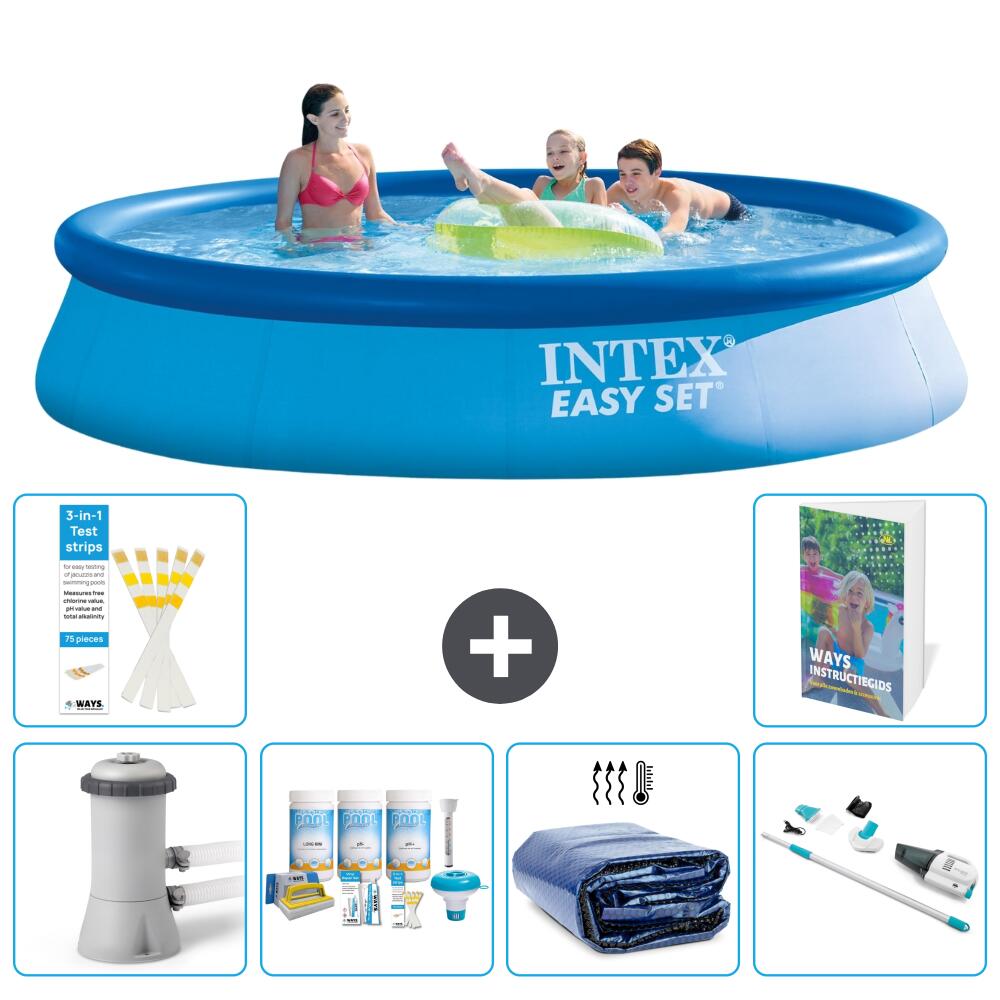 INTEX Basen Easy Set Okrągły - 396x84 cm - 7-częściowy S310