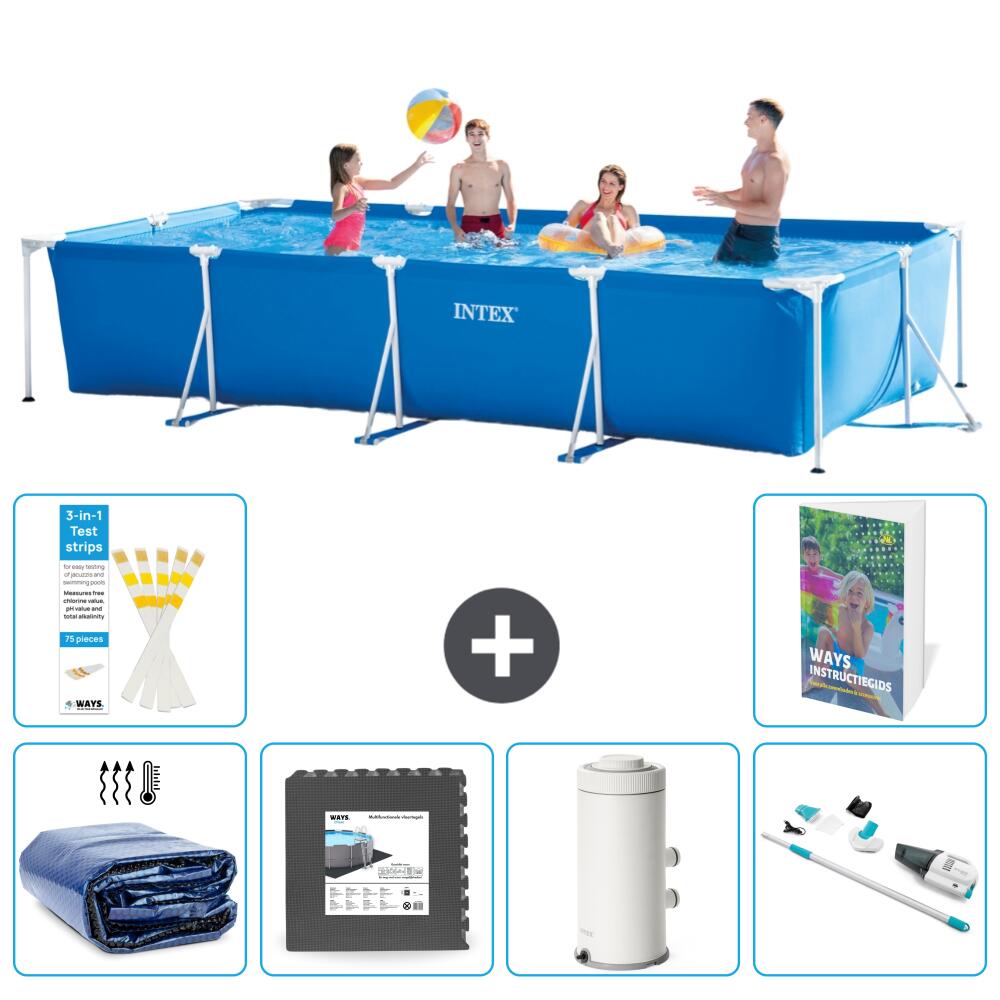 INTEX Basen ze stelażem Prostokątny - 450x220x84 cm - 7-częściowy S141