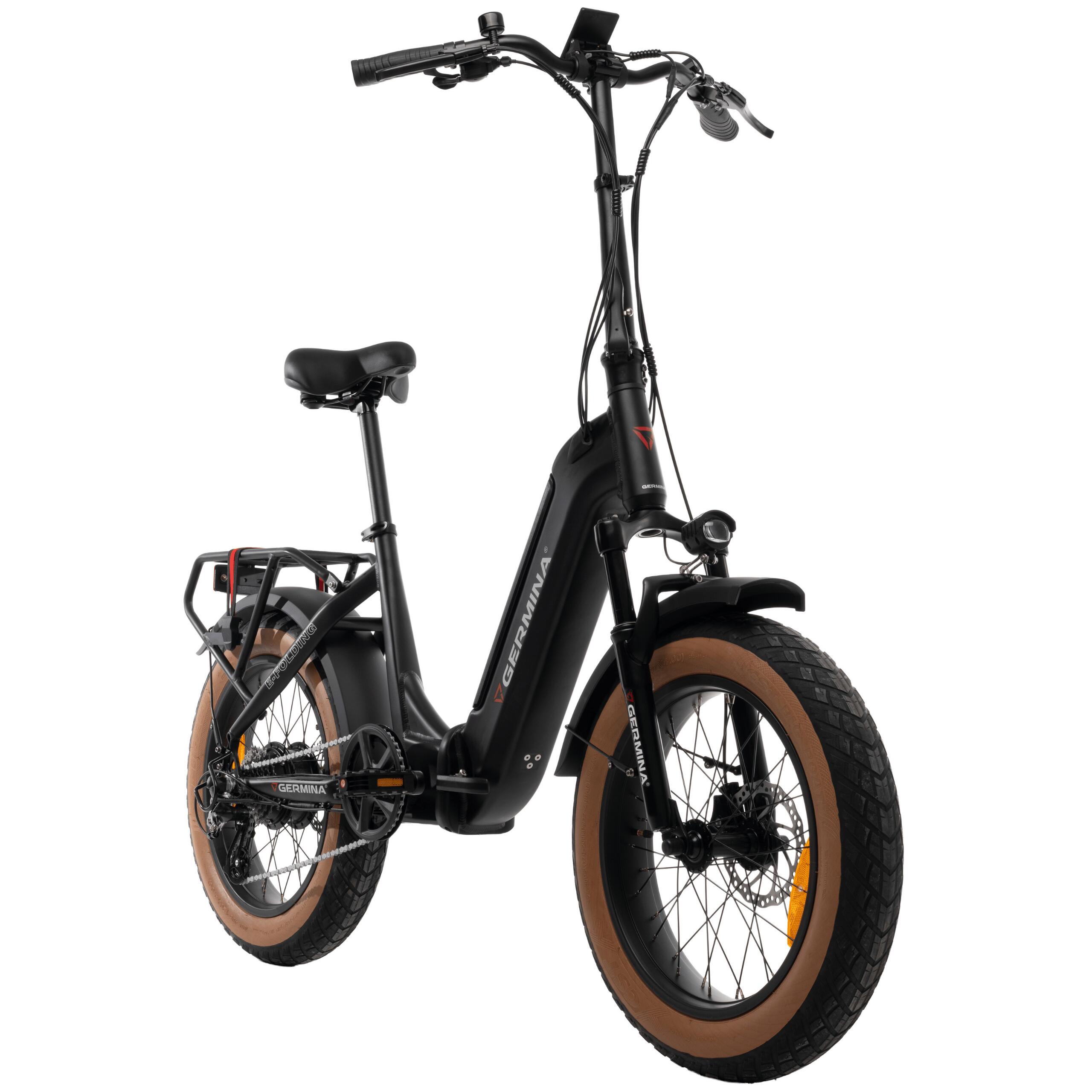 Rower elektryczny GERMINA FAT-BIKE składany 20 90 km zasięgu