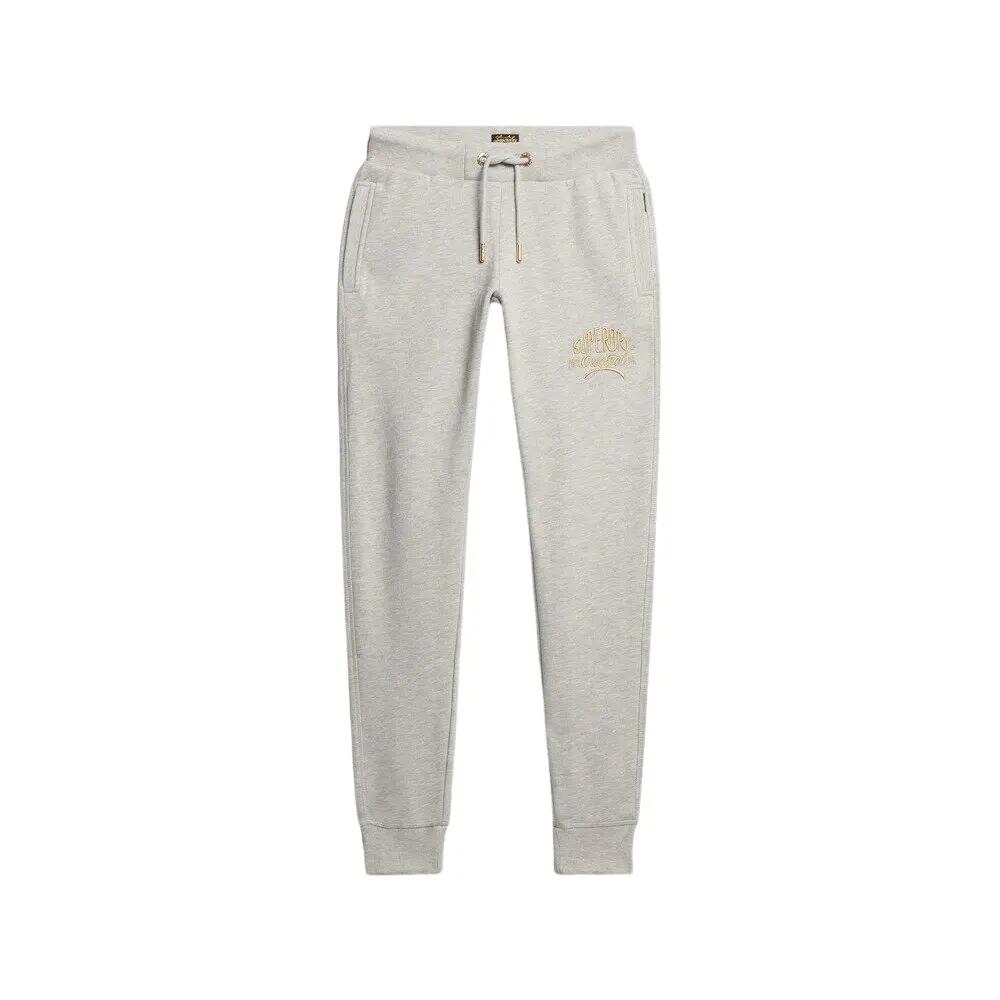 Damskie spodnie dresowe slim Superdry Luxe Metallic Logo