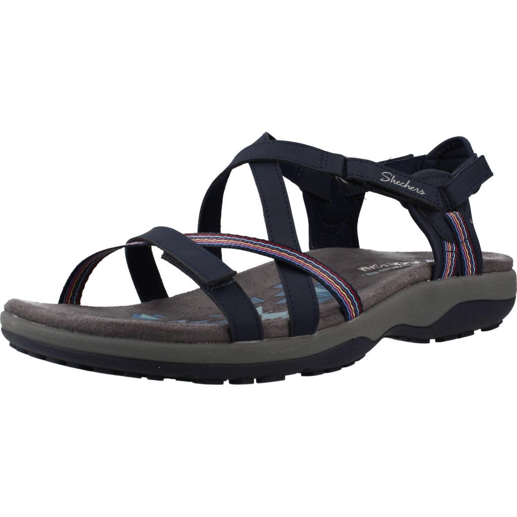 Sandały SKECHERS REGGAE SLIM SUN ARRAY Niebieski