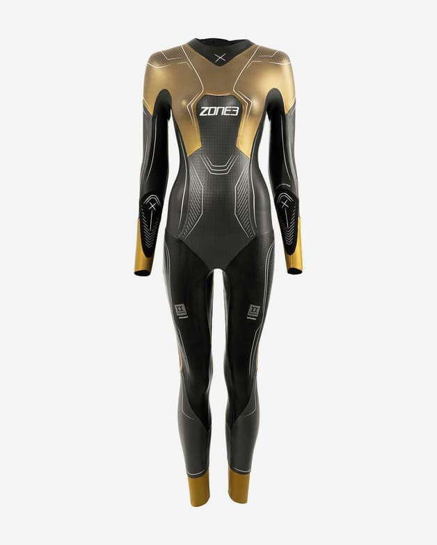 Pianka triathlonowa damska Zone3 Vanquish-X - Limited Edition 5 mm gummetal/gold