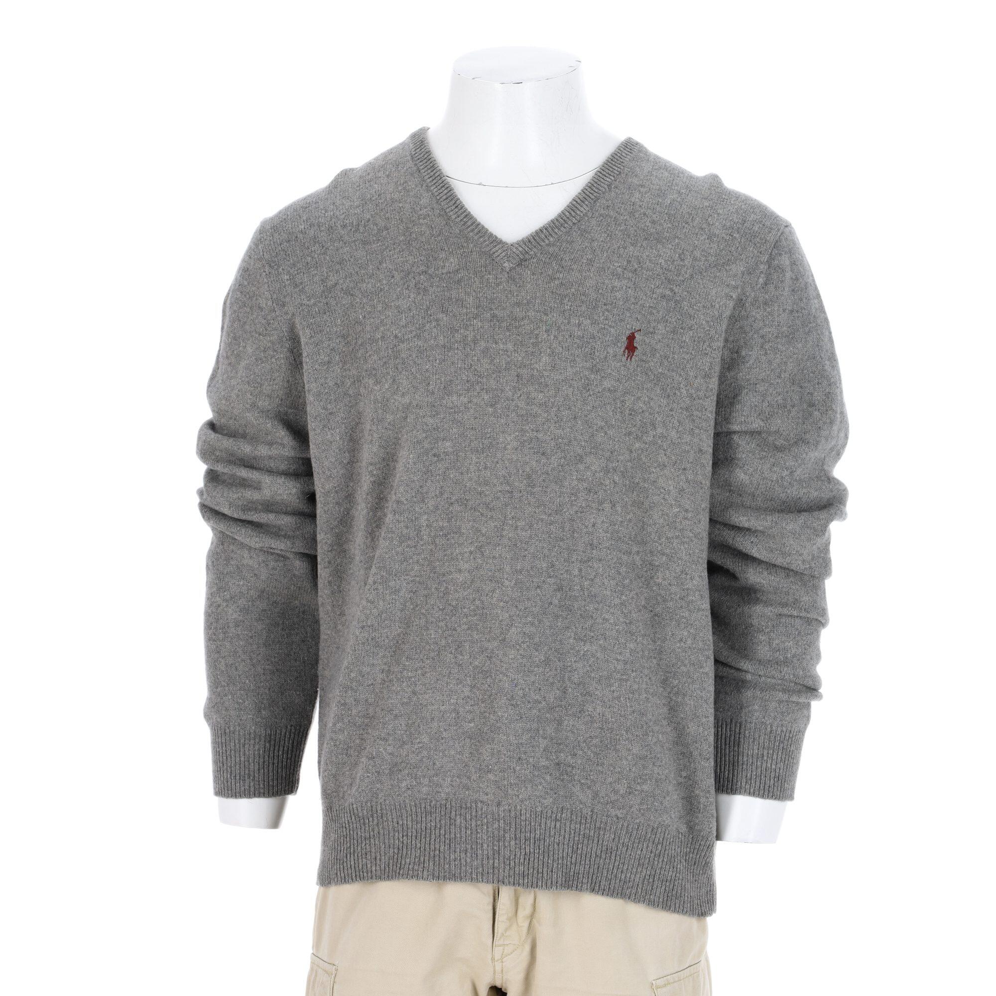 Second life - Polo Ralph Lauren sweter męski z dekoltem w serek - Jak nowy