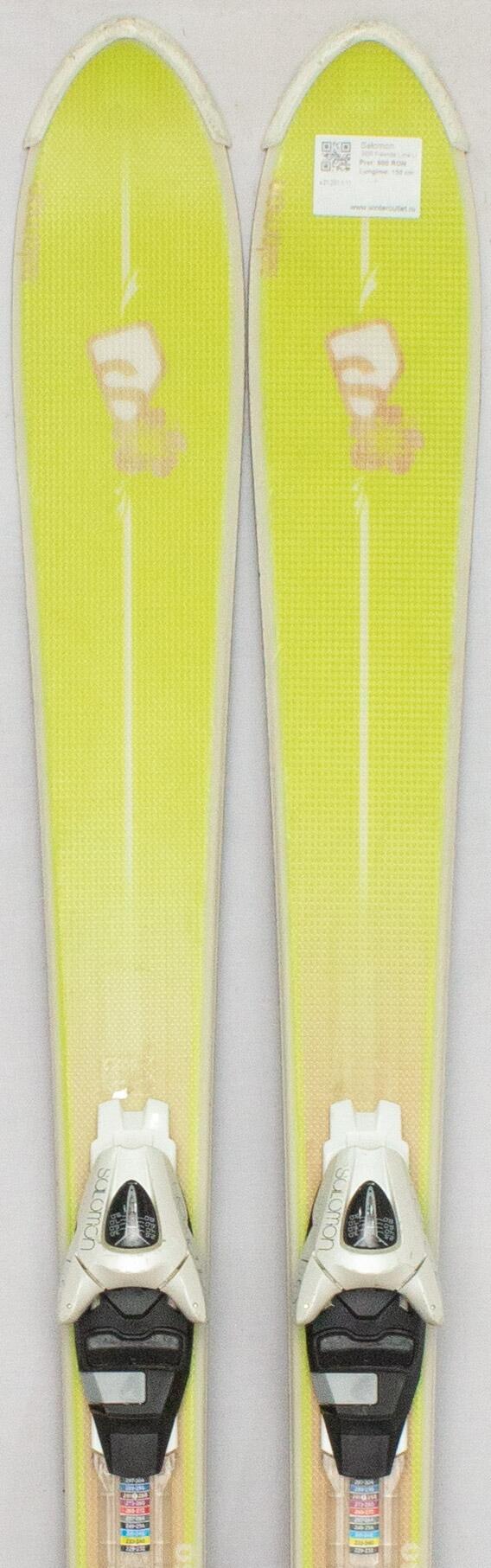 Second Life- Narty SALOMON BBR Freeride Limelite, 160 cm- Stan bardzo dobry