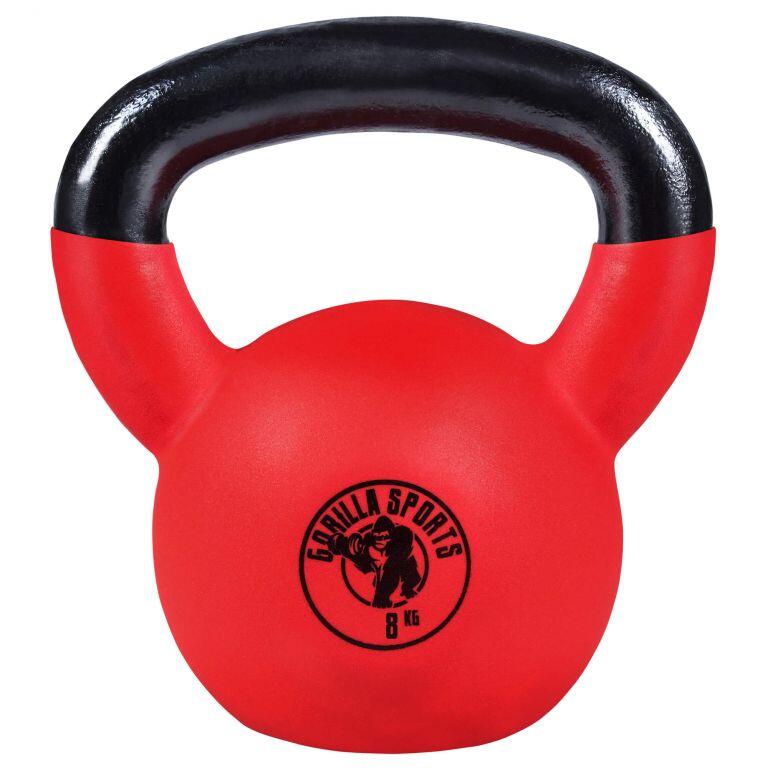 Kettlebell 8 kg treningowy żeliwny gumowany Gorilla Sports