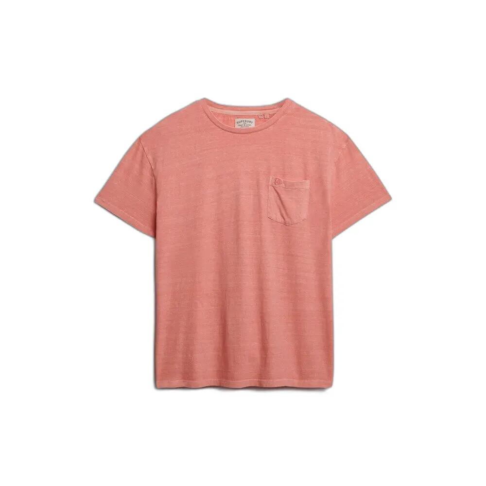 T-shirt lniany z kieszenią Superdry Classic