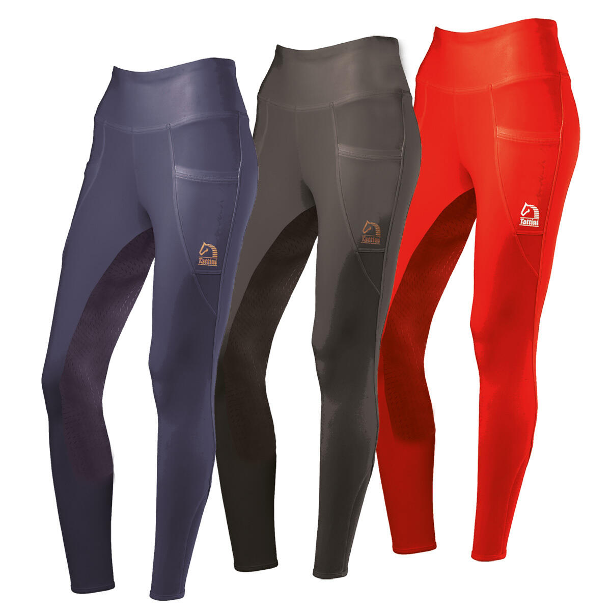 Damskie legginsy jeździeckie z pełną przyczepnością Tattini Begonia