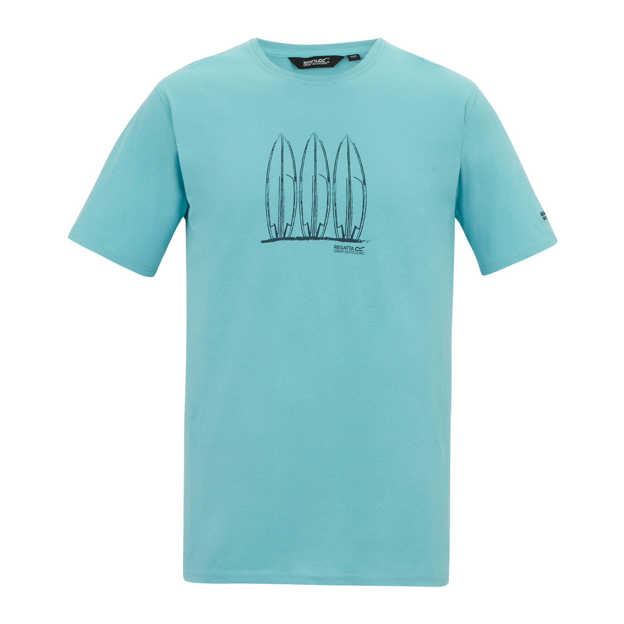 T-shirt Męski Z Deską Surfingową Cline IX