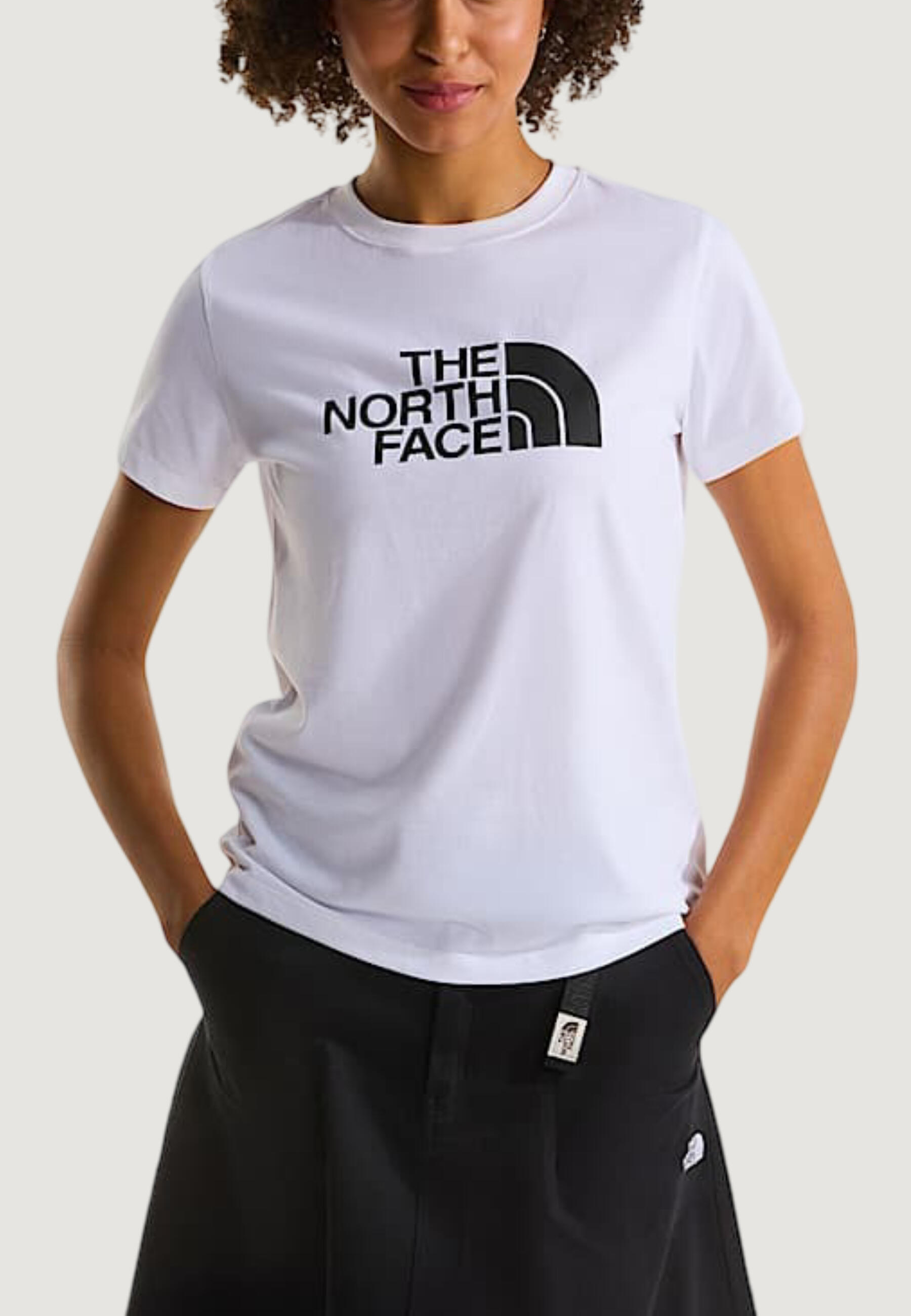 Koszulka crop top Kobieta THE NORTH FACE W EVOLUTION HALF DOME SLIM SHORT SLEEVE
