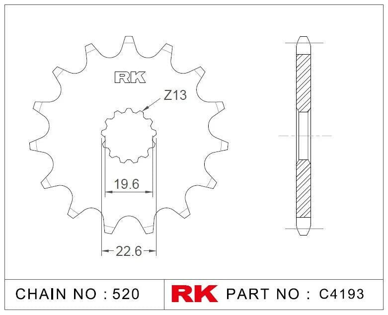 Zębatka RK 520 11z standard