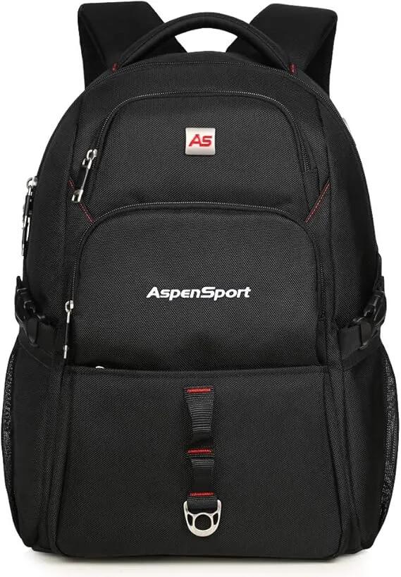 Plecak Aspensport 29 L Czarny - wodoodporny, z przegrodą na laptopa