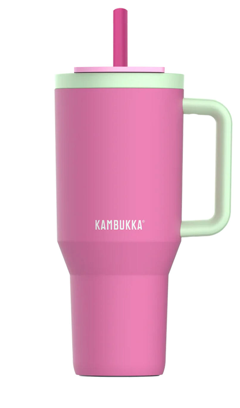 Kubek termiczny ze słomką termos podróżny Kambukka Rio 950ml - Bubblegum Mint