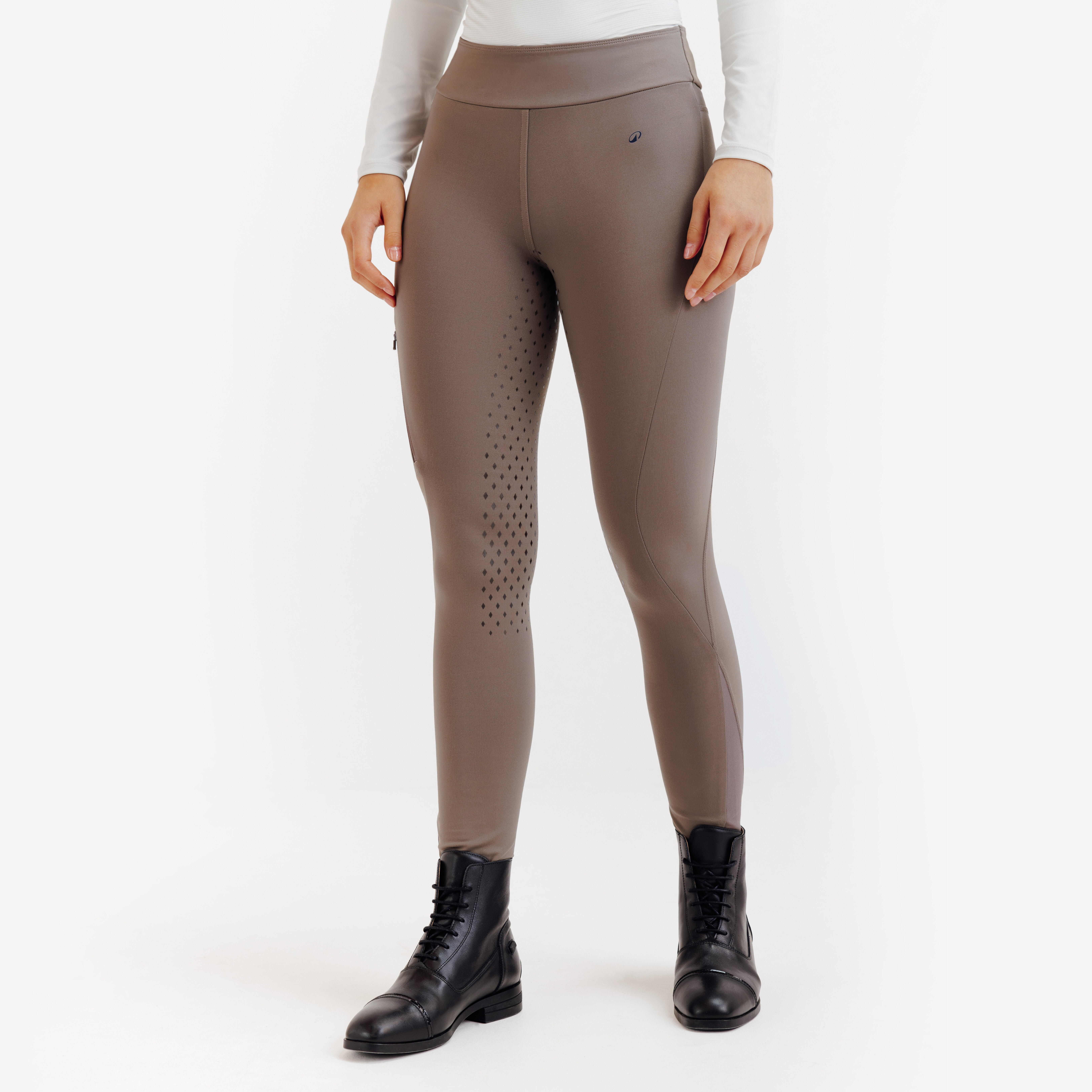 Legginsy jeździeckie damskie 500 full grip