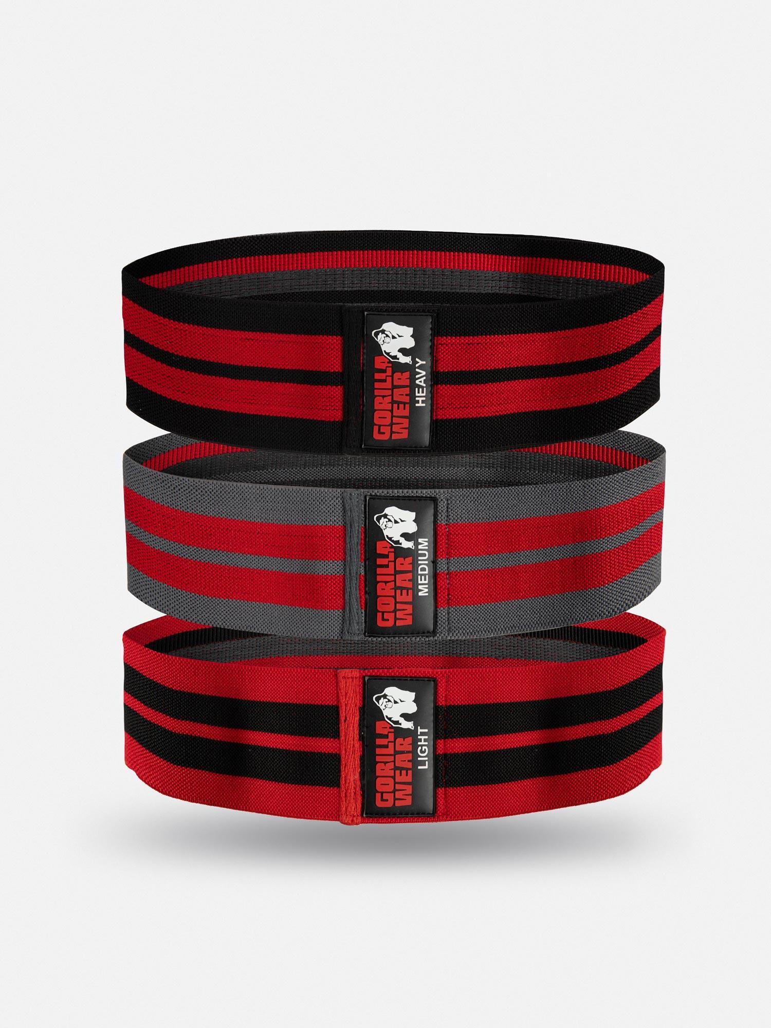 Glute Bands 3-Pack - Czarny/Czerwony/Szary