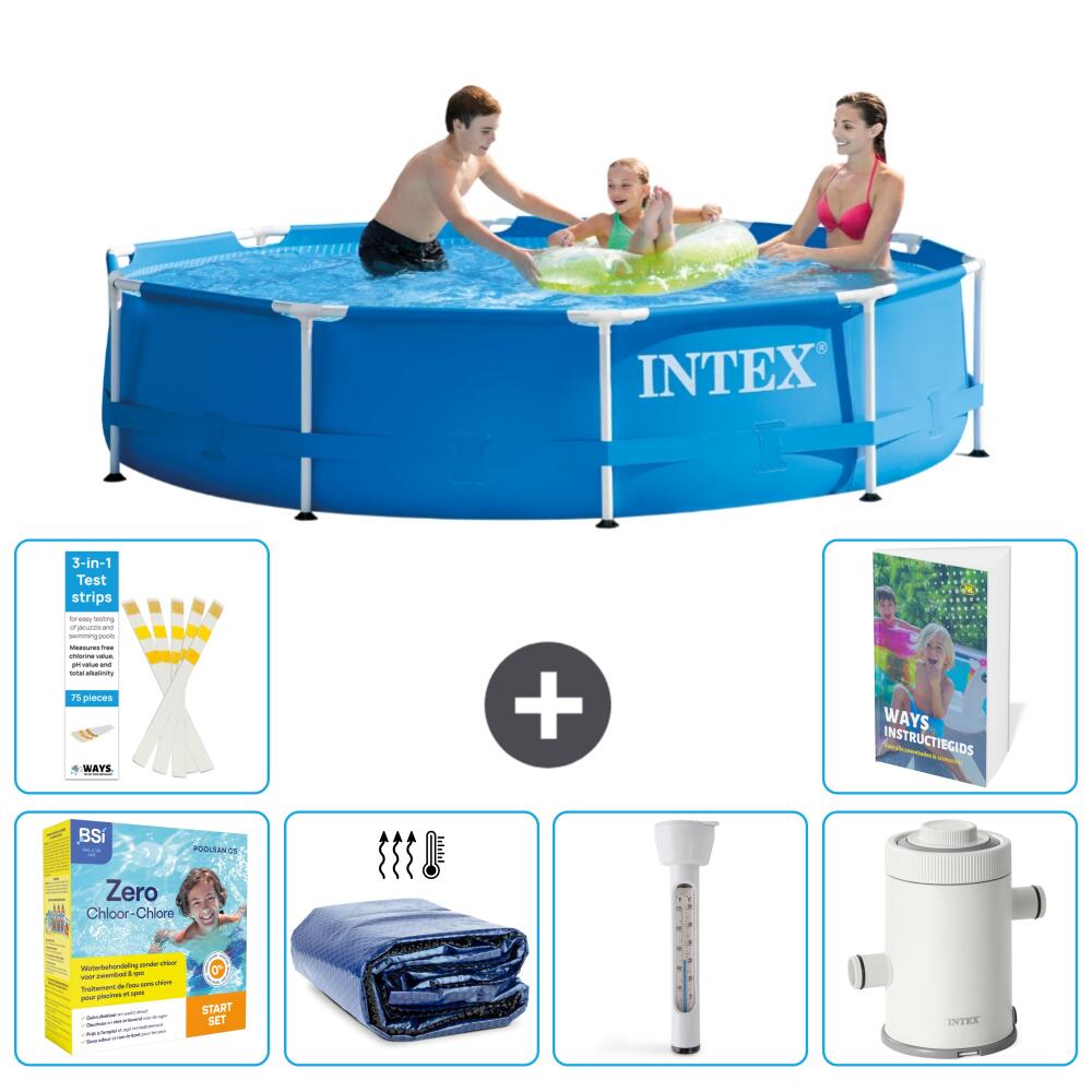 INTEX Basen ze stelażem Okrągły - 305x76 cm - 7-częściowy S10