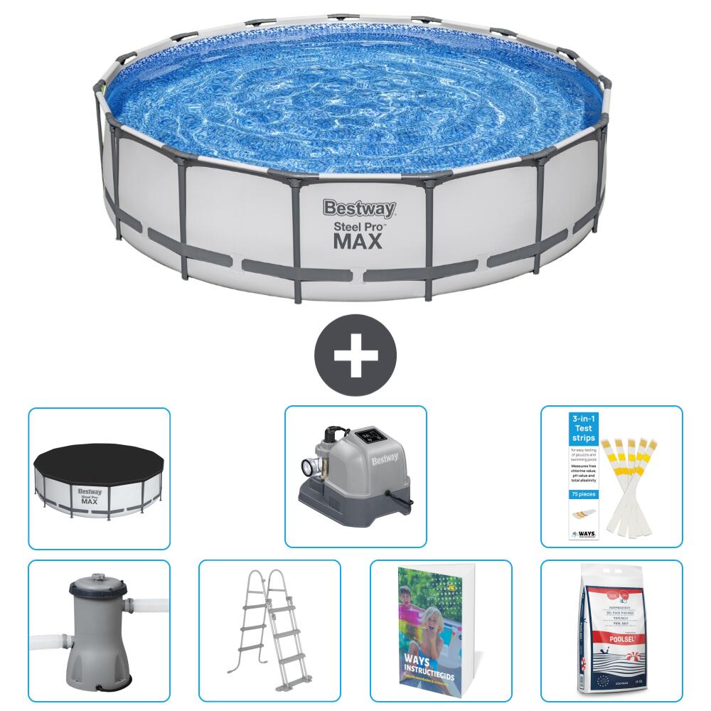 BESTWAY Basen Steel Pro MAX Okrągły - 457x122 cm - 8-częściowy S649