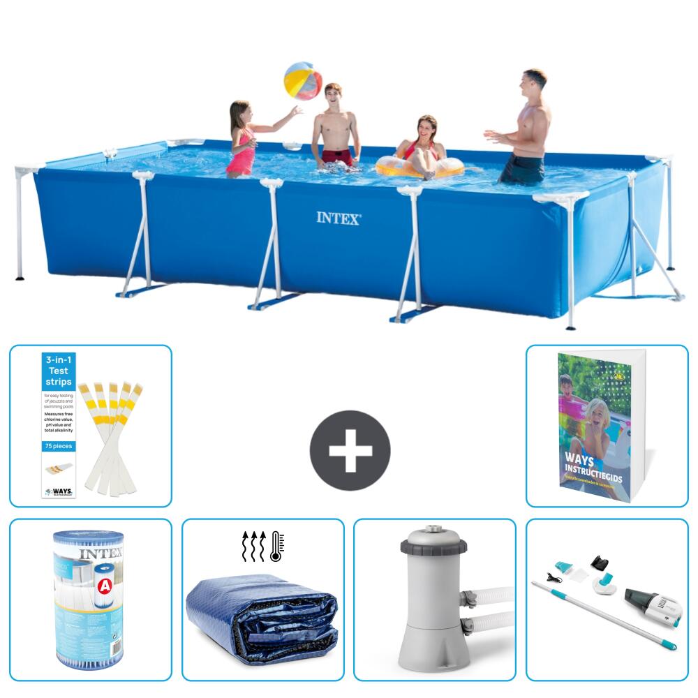 INTEX Basen ze stelażem Prostokątny - 450x220x84 cm - 7-częściowy S27