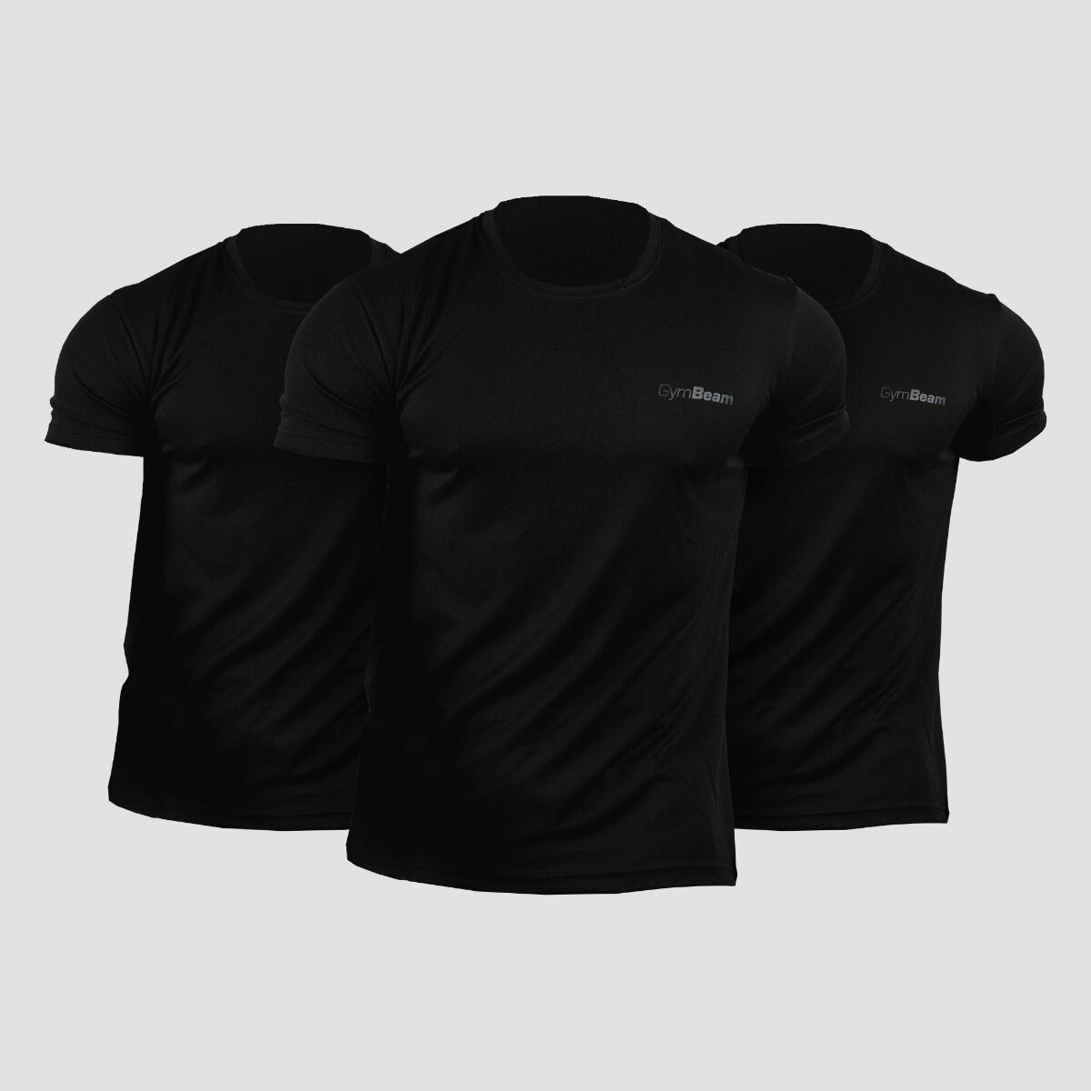Koszulka męska fitness szybkoschnąca czarna TRN 3Pack