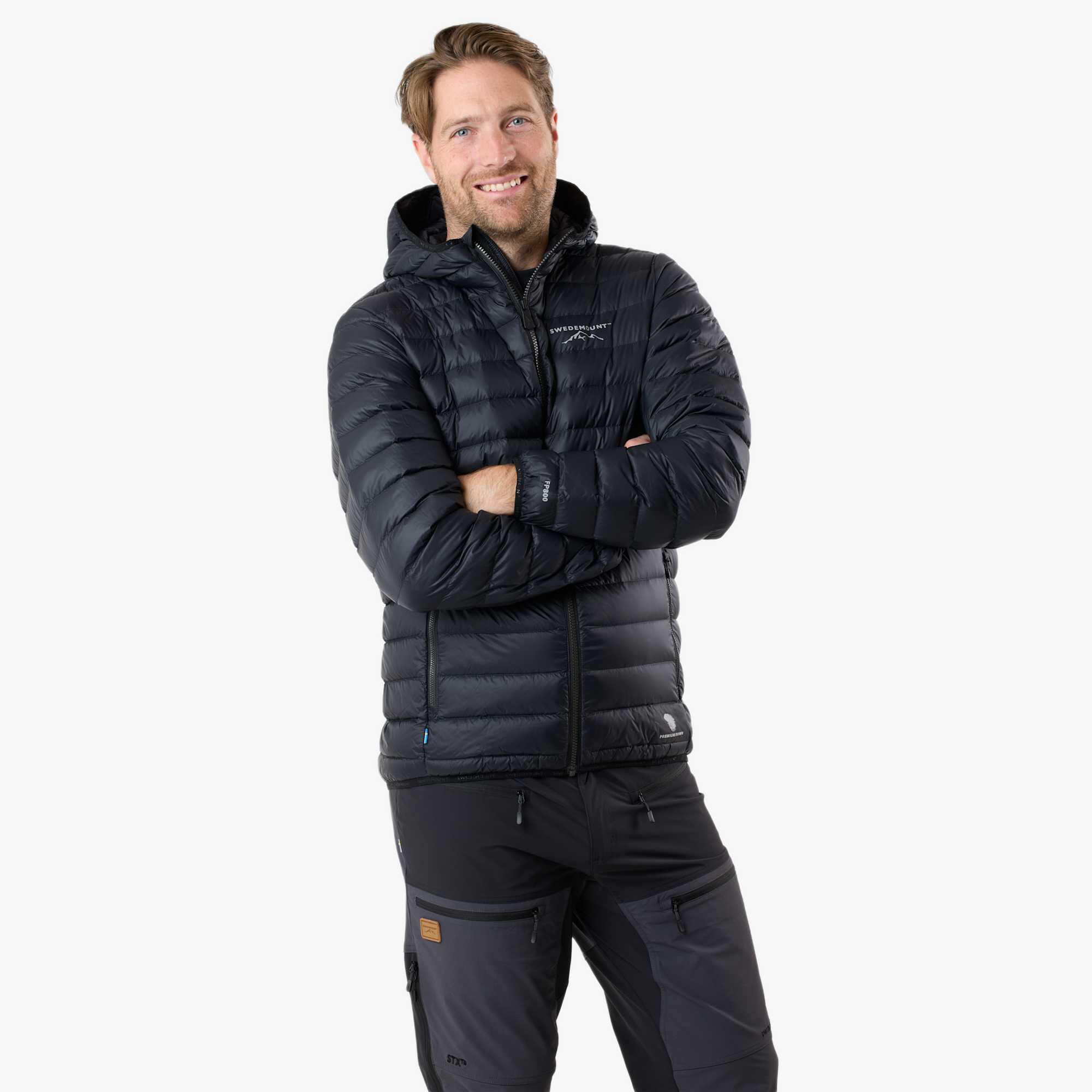 Kurtka puchowa Turystyka Męska Swedemount Himalaya Hood Odporna na wiatr