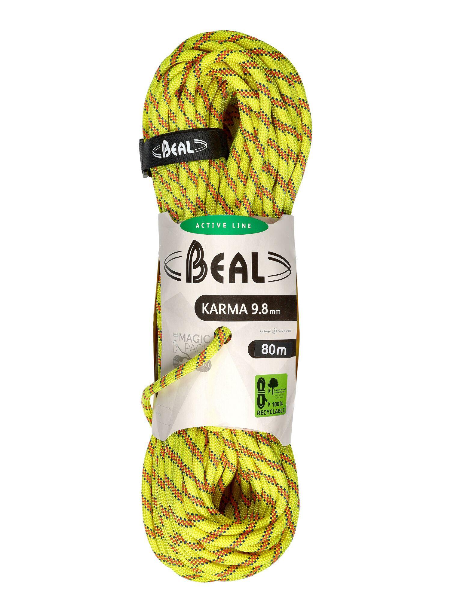 Lina dynamiczna Beal Karma 9,8 mm 80 m - yellow