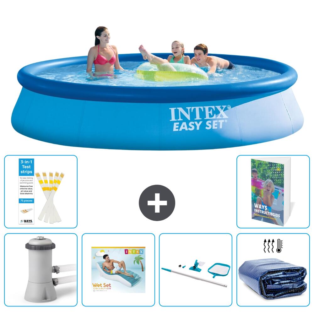 INTEX Basen Easy Set Okrągły - 396x84 cm - 7-częściowy S270
