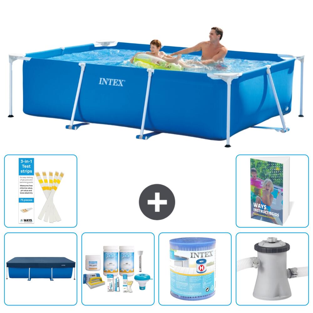 INTEX Basen ze stelażem Prostokątny - 260x160x65 cm - 7-częściowy S34