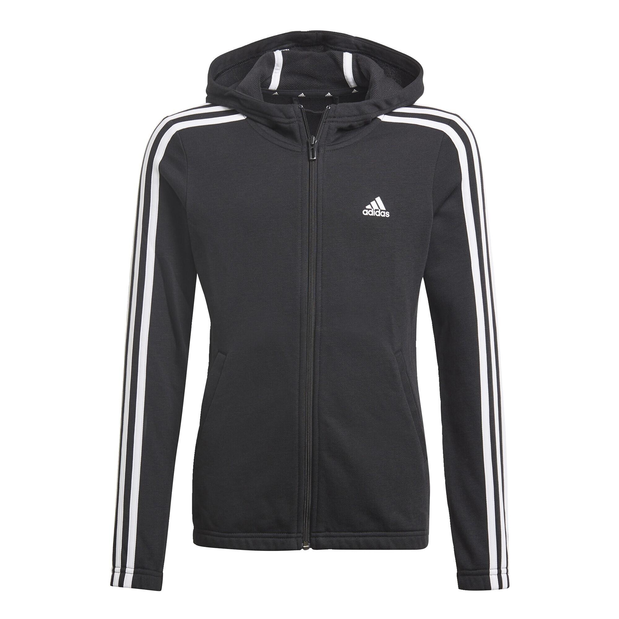 Bluza dziecięca z kapturem na zamek błyskawiczny adidas Essentials 3S