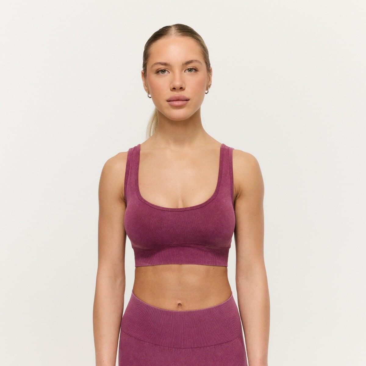 Biustonosz damski fitness bezszwowy Lift Plum