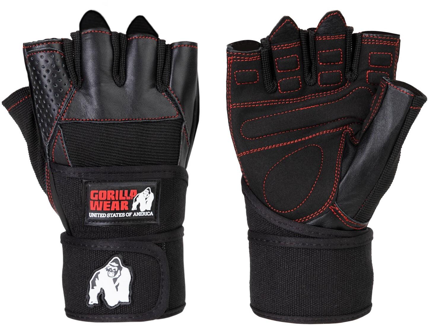 Dallas Wrist Owijki Gloves - Czarny/Czerwony Stitched