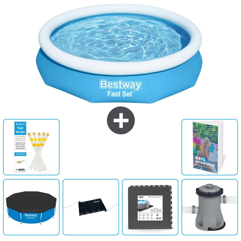 BESTWAY Basen Fast Set Okrągły - 305x66 cm - 7-częściowy S21