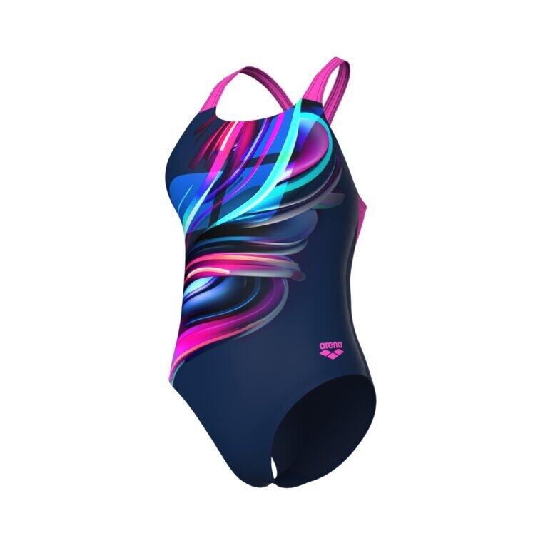Damski kostium kąpielowy 1-częściowy Arena Bloom Pro Back